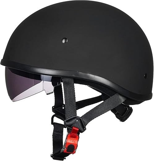 ILM Motorcycle Half Helmet With Sunshield 883V