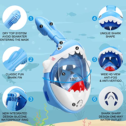 Moukeren Full Face Snorkel Mask Kids Set - Image 3