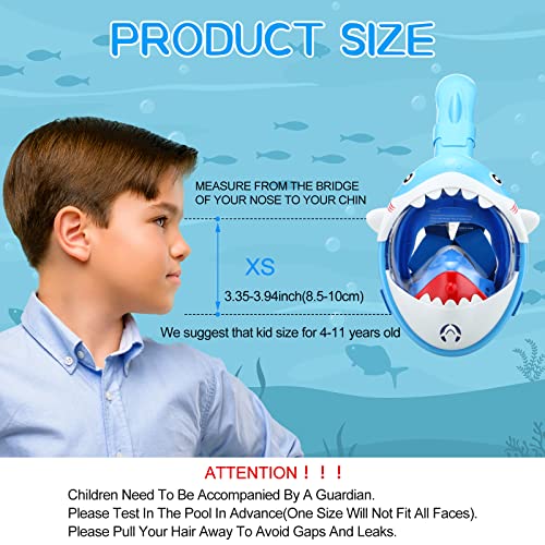 Moukeren Full Face Snorkel Mask Kids Set - Image 2
