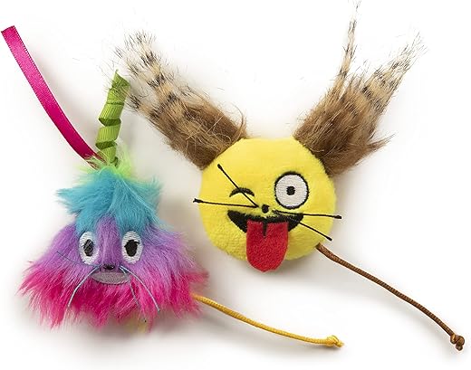 SmartyKat Mouse Moods Emoji Catnip Toys, 2 Count