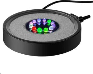 NICREW Multi-Colored LED Aquarium Bubbler Disk