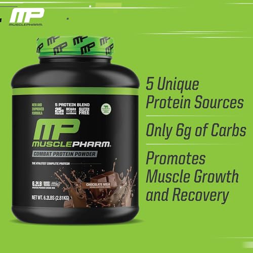 Muscle Pharm Combat Protein Powder, Chocolate Milk Flavor - Image 3