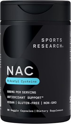 Sports Research N-Acetyl L-Cysteine 600mg, 90 Capsules