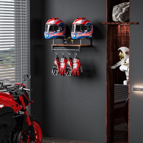 NANAGIFTREE Motorcycle Helmet Holder Plate Rack (Silver) - Image 5