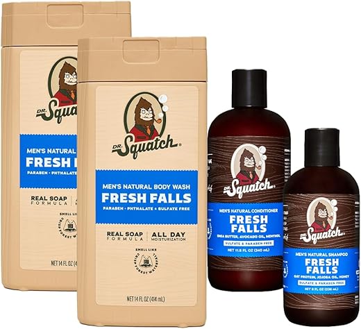Dr. Squatch Natural Body Wash And Hair Kit For Men