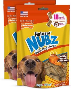 Nylabone Natural Edible Chicken Chew Treats, Small