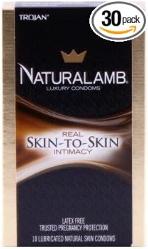 TROJAN Natural Lamb Lubricated Condoms (30 Pack)