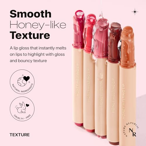 Nature Republic Honey Melting Lip 03 Berry Gloss - Image 4