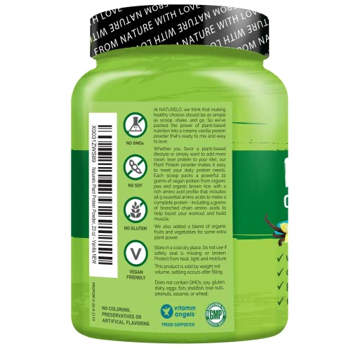 NATURELO Vanilla Plant Protein Powder, 22g Protein - Image 2