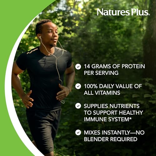Natures Plus Spiru-Tein Strawberry Protein Shake, 1.2 lb - Image 4