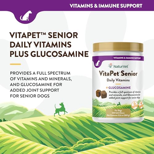 NaturVet VitaPet Senior Dog Vitamin Supplements 120 Ct - Image 3
