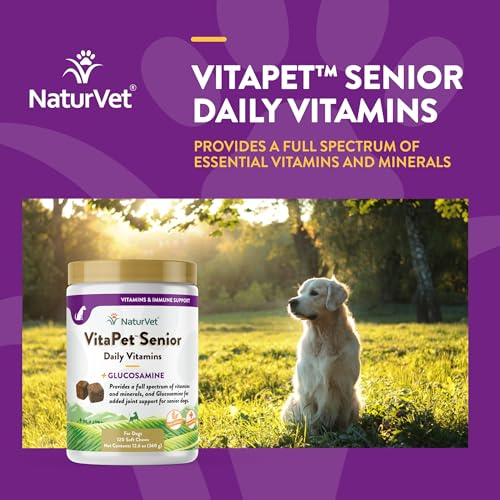 NaturVet VitaPet Senior Dog Vitamin Supplements 120 Ct - Image 4
