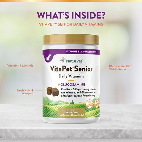 NaturVet VitaPet Senior Dog Vitamin Supplements 120 Ct - Image 5