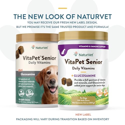 NaturVet VitaPet Senior Dog Vitamin Supplements 120 Ct - Image 2