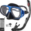 WAVE Nearsighted Dry Snorkel Mask Set For Adults