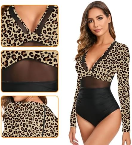 NESY Women's Long Sleeve Rash Guard Swimsuit - Image 5