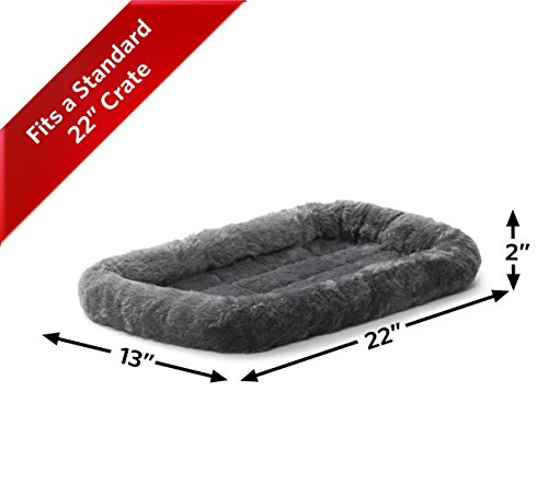 New World Gray Bolster Dog Bed, 22-Inch - Image 5