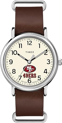 Timex Tribute NFL Men's 40mm Leather Quartz Watch