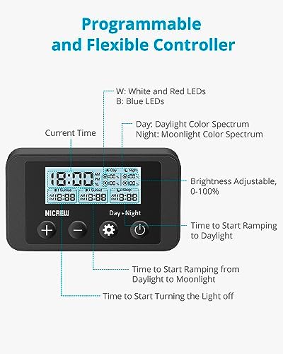 NICREW Marine Clip-On Aquarium Light With Timer - Image 2