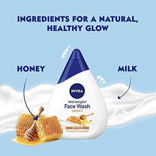 NIVEA Face Wash, Milk Delights Honey, 100ml - Image 3