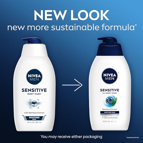 Nivea Men Men's Sensitive Body Wash with Bamboo Extract - Image 2