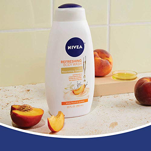 NIVEA White Peach & Jasmine Body Wash, 20 Fl Oz - Image 3