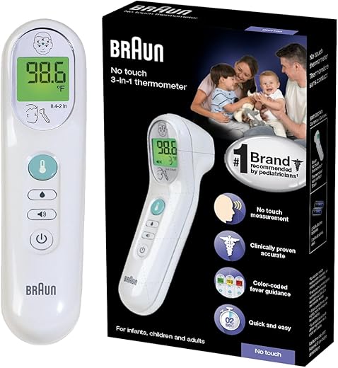 Braun No Touch 3-in-1 Thermometer, Professional Accuracy