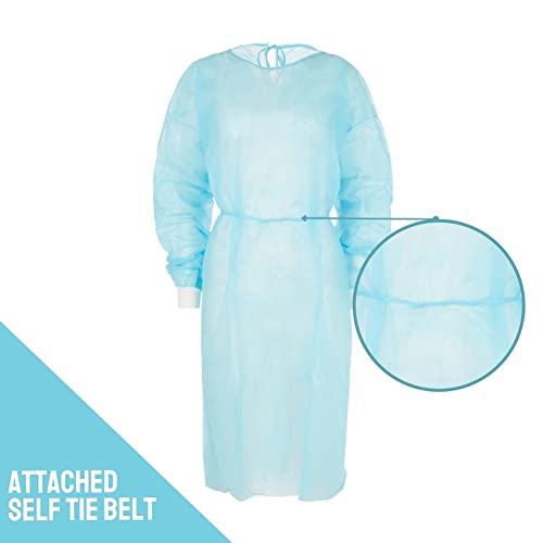 NOBLES HEALTH CARE PRODUCT SOLUTIONS Blue Disposable Isolation Gowns, Latex-Free - Image 5