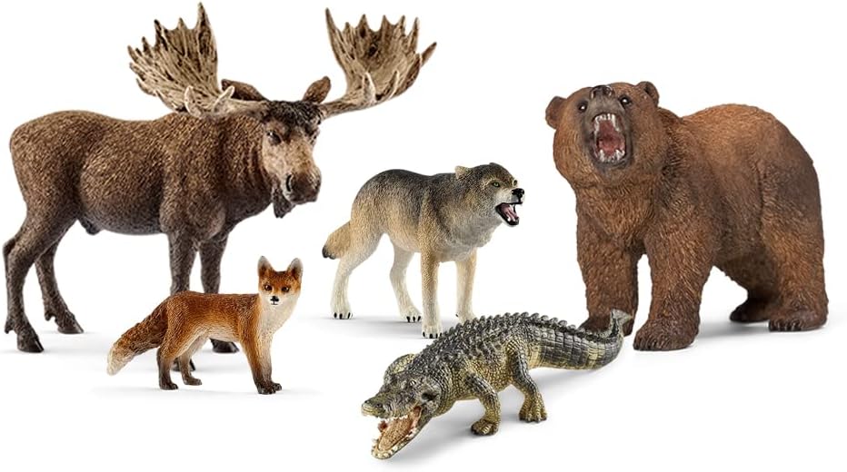 Schleich North American Woodland Animal Toy Set
