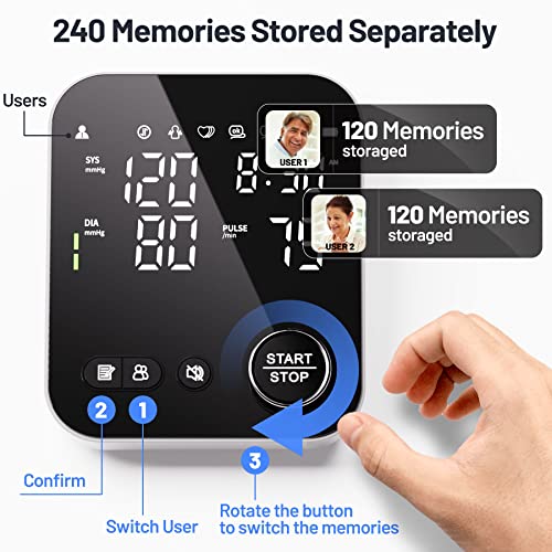 NOUYAN Upper Arm Blood Pressure Monitor With LED - Image 3