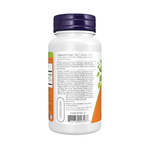NOW Foods Kava Kava Extract 250 Mg, 60 Capsules - Image 3