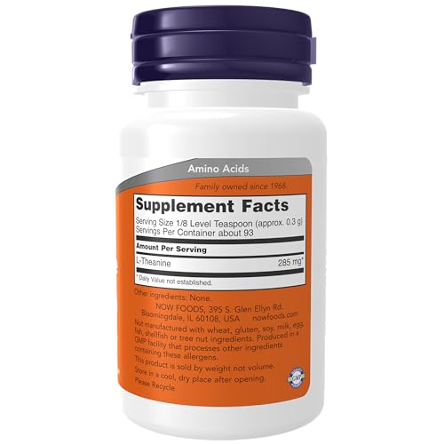 NOW Foods L-Theanine Pure Powder, Tension Management, 1-Ounce - Image 2