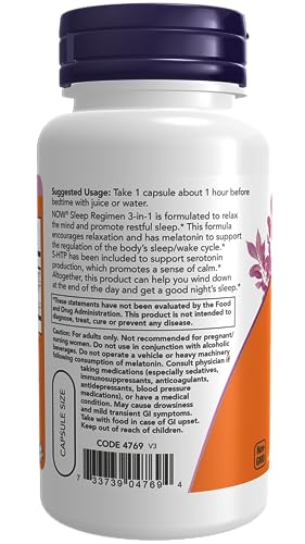 NOW Foods Sleep Regimen 3-In-1 Restful Blend - Image 3