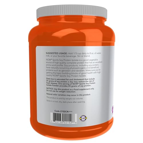 NOW Foods Sports Nutrition Soy Protein Isolate Powder - Image 3