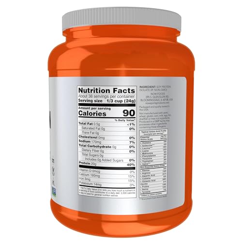 NOW Foods Sports Nutrition Soy Protein Isolate Powder - Image 2