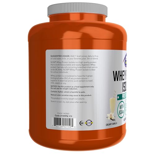 NOW Foods Whey Protein Isolate, Creamy Vanilla Powder - Image 3