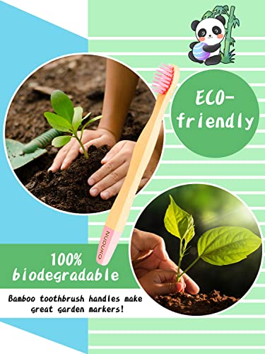 NUDUKO Bamboo Kids Toothbrushes - Soft Bristle - Image 3