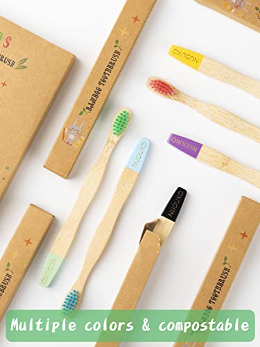 NUDUKO Bamboo Kids Toothbrushes - Soft Bristle - Image 5