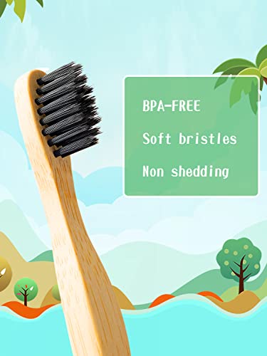 NUDUKO Bamboo Kids Toothbrushes - Soft Bristle - Image 2