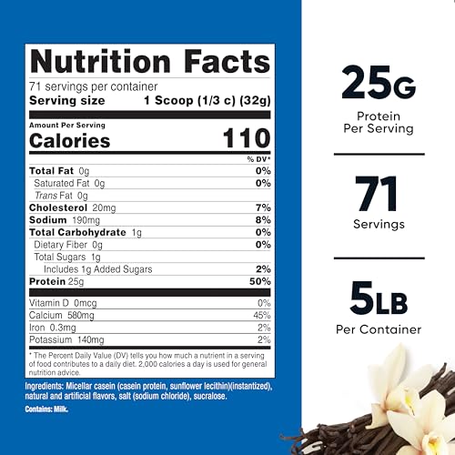 Nutricost Casein Protein Powder 5lb Vanilla - Image 2