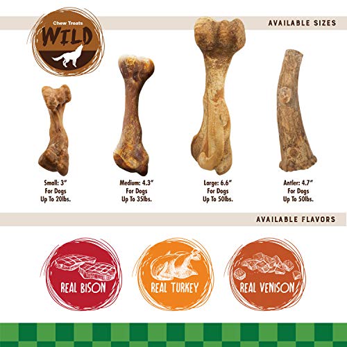 Nylabone Bison Flavor Bone Chew Treats, Medium - Image 5