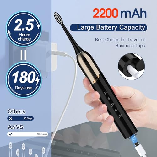 OasiSmile Sonic Electric Toothbrush With 4 Heads - Image 5