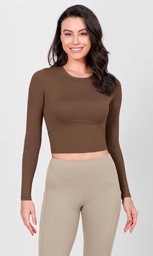 ODODOS Cloud Feeling Long Sleeve Crop Top - Image 4