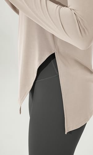 ODODOS Split Hem Long Sleeve Tee Yoga Shirt - Image 3