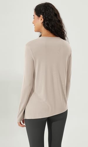 ODODOS Split Hem Long Sleeve Tee Yoga Shirt - Image 5