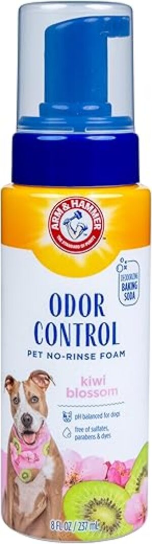 Arm & Hammer Odor Control Pet No-Rinse Foam, Kiwi Blossom