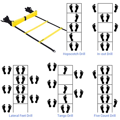 Ohuhu Agility Ladder Speed Training Set 12 Rung - Image 5