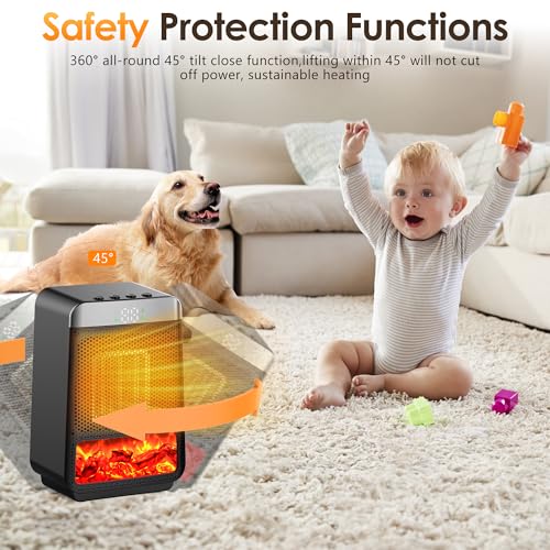 OKKMAX Portable Space Heater With Thermostat - Image 4