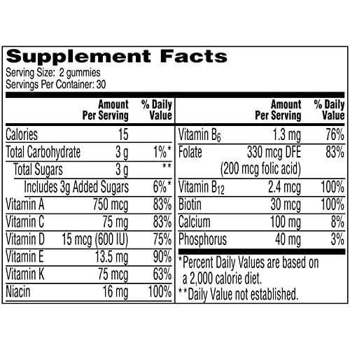 ONE A DAY Teen Multivitamin Gummies for Him, 60 Count - Image 4