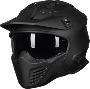ILM Open Face Motorcycle Helmet DOT 726X